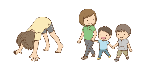 体を動かすトレーニングの様子